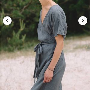 Linenfox wrap dress (with pockets!)